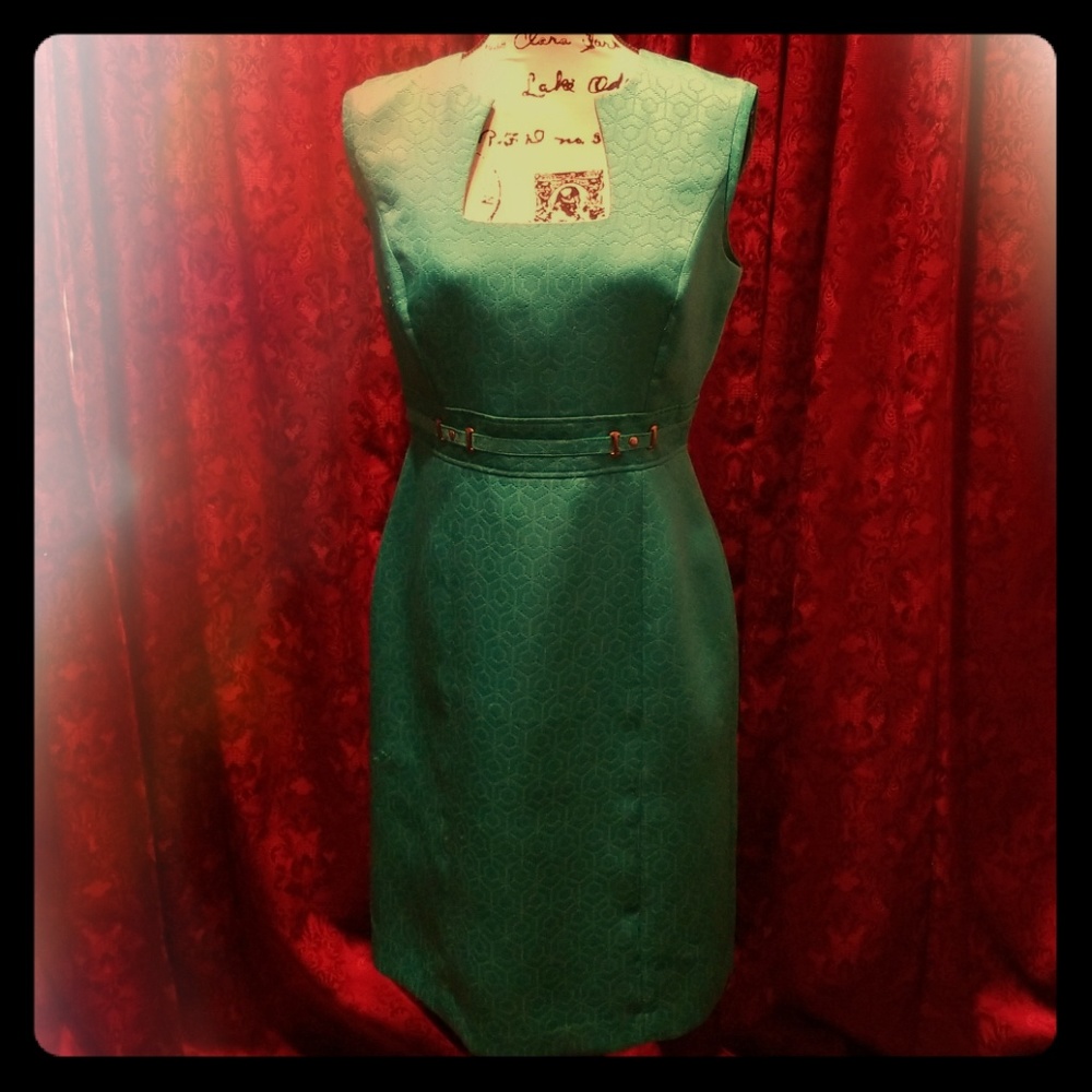 Tahari Green Dress
